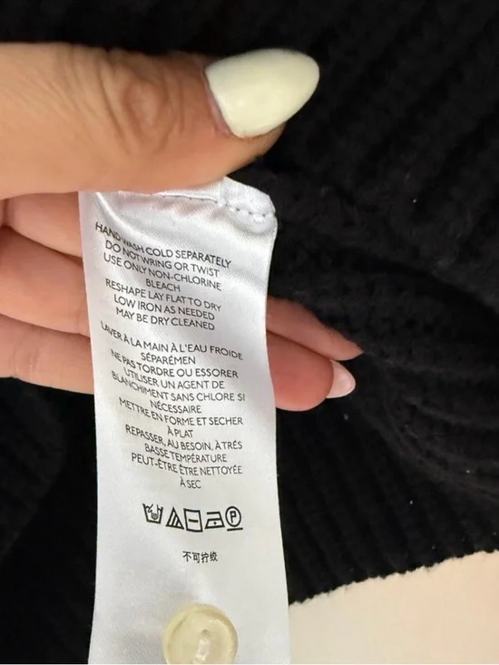 Anthropologie Black V-Neck Sweater Vest - Picture 7 of 7